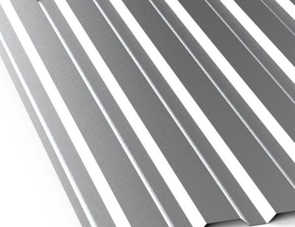 Профнастил стальной стеновой односторонний волна гладкий железный блеск С8 0,5х8х1150х1200 мм ТУ 1122-079-02494680-01 фото